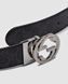 Gucci Belt with Interlocking G Buckle Grey Canvas/Silver 66168 фото 1