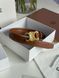 Celine Medium Triomphe Belt In Taurillon Leather Brown 66141 фото 2