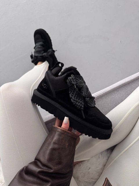UGG Lowmel Sneakers Black Suede  1095 фото