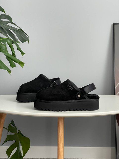 UGG Lanah Clog Black Platform 1756 фото