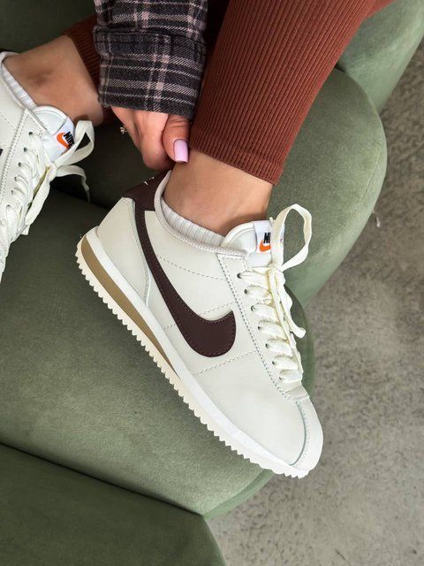Nike Cortez White/Brown  #DNK366 фото