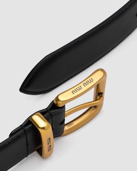 Miu Miu Leather Belt Black 66159 фото