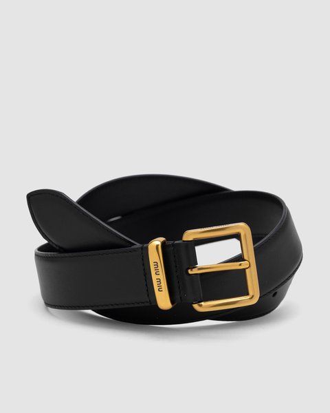Miu Miu Leather Belt Black 66159 фото