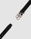Balenciaga Thin Belt in Black Calfskin and Aged-Silver Buckle 66153 фото 3