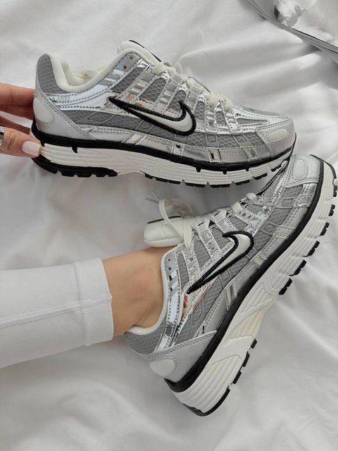 Nike P-6000 Metallic Silver Black 34557 фото