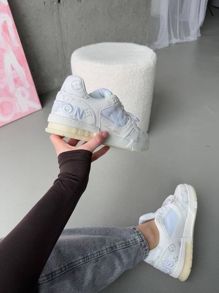 Louis Vuitton Trainer Sneaker White  R036 фото