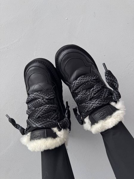 UGG Lowmel Sneakers Black Leather  1464 фото