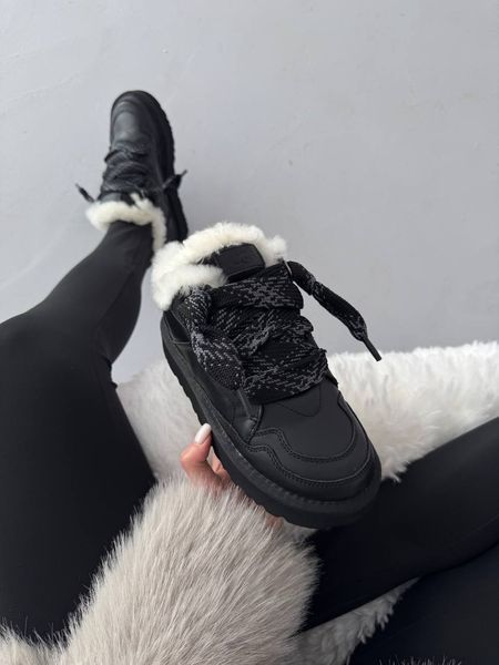 UGG Lowmel Sneakers Black Leather  1464 фото