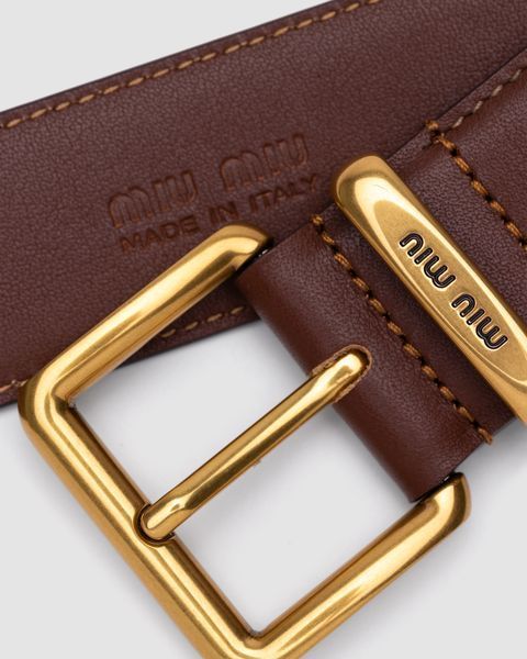 Miu Miu Leather Belt Brown  m231354 фото