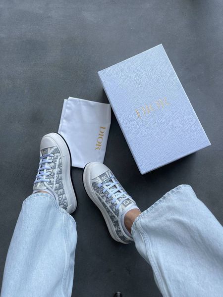 Dior B23 Oblique Low Platform White/Grey Premium  DR0012 фото