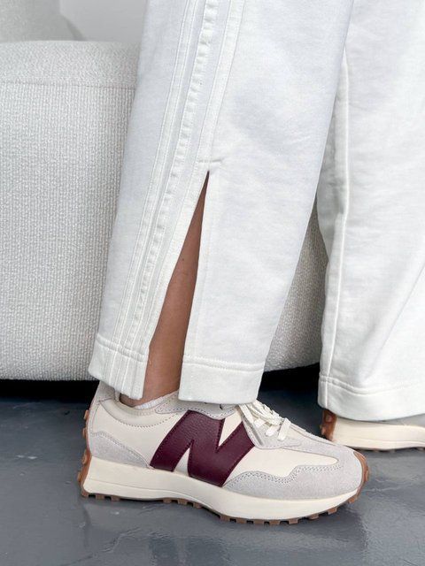 New Balance 327 Beige/Bordo 03088 фото