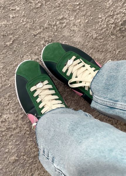 Nike Cortez Green/Pink #DNK206 фото