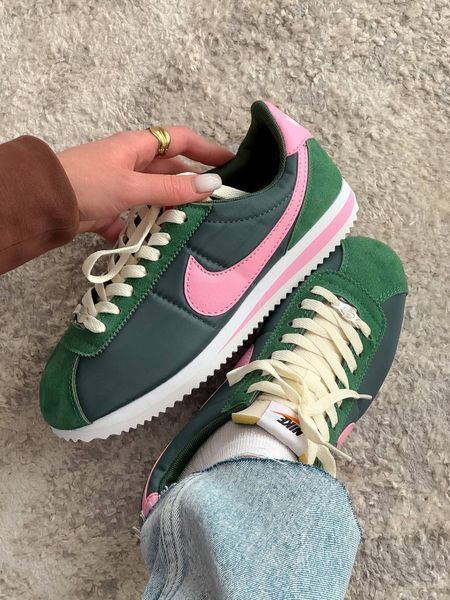 Nike Cortez Green/Pink #DNK206 фото
