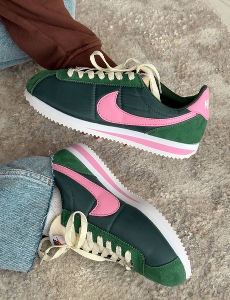 Nike Cortez Green/Pink #DNK206 фото