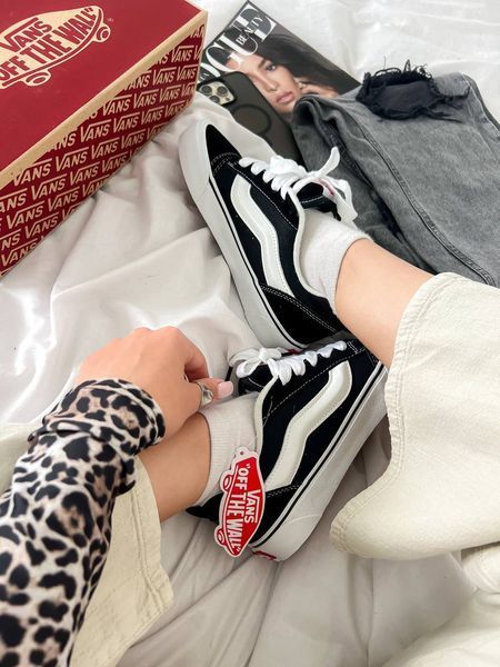 Vans KNU Old Skool Black/White  330 фото