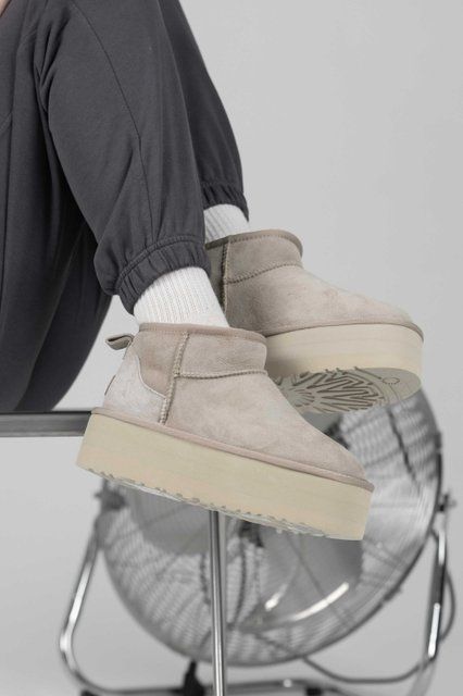 UGG Ultra Mini Platform Light Grey  #art1096 фото