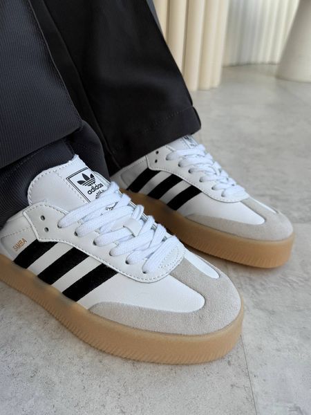 Adidas Samba White Black Gum Sole S1447 фото