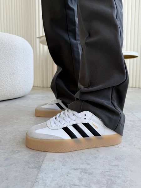 Adidas Samba White Black Gum Sole S1447 фото