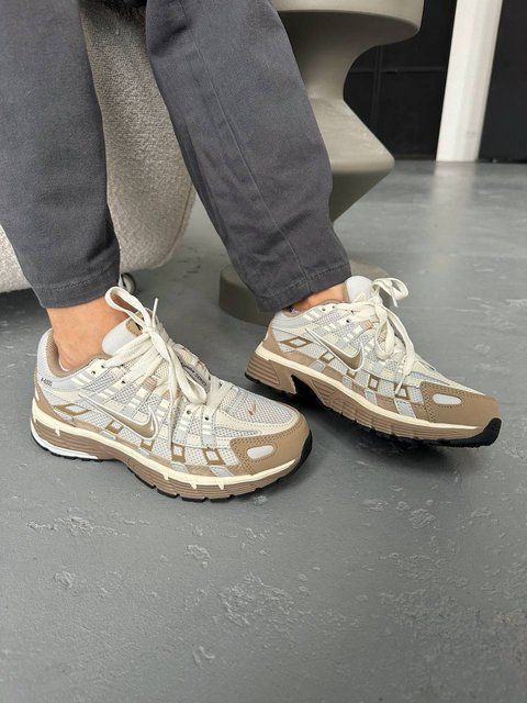 Женские и мужские кроссовки Nike P-6000 Beige / Brown 388488 фото