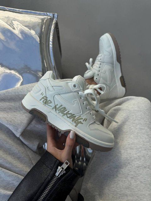 OFF WHITE OUT OF OFFICE | FOR WALKING WHITE / OLIVE 1385 фото