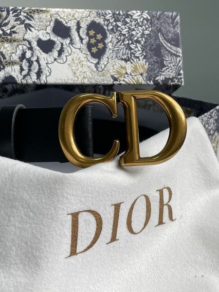 Dior Saddle Belt Black Ultrasmooth Calfskin Gold 66136 фото